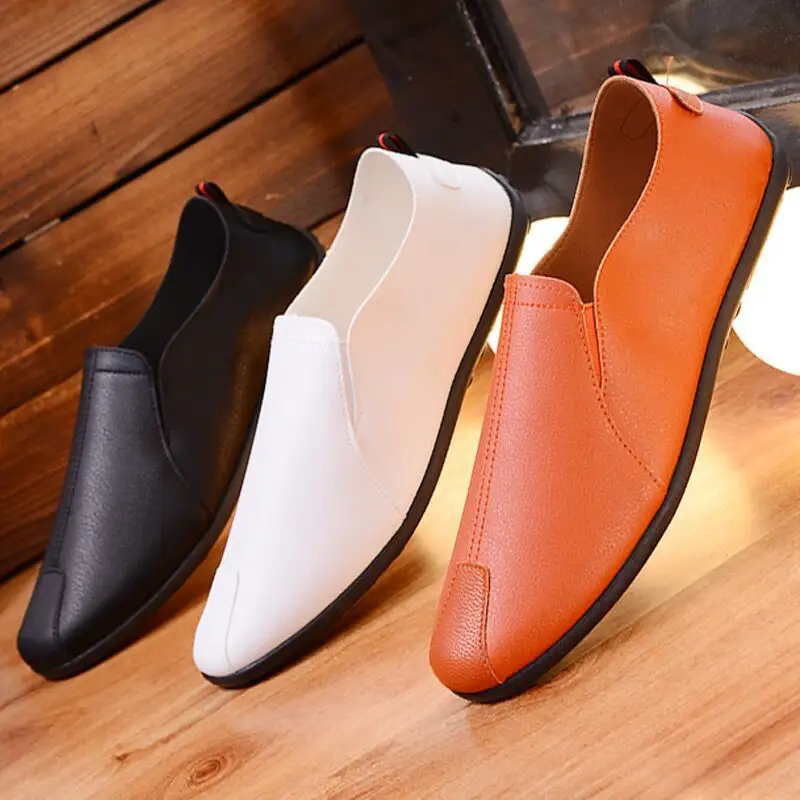 New spring and autumn beanie shoes for men luxury casual leather shoes lazy trend men's shoes