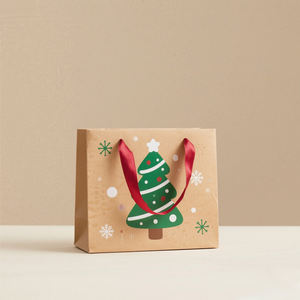 Nastro di velluto rosso fiocco di neve in rilievo <span class=keywords><strong>Confetti</strong></span> di natale Halloween trattare sacchetti di carta per feste di compleanno bomboniere - Product Image 4