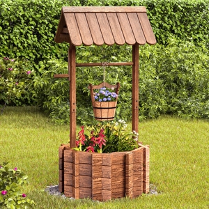 Tùy Chỉnh Mộc Mạc Patio Vườn Trang Trí Ngoài Trời Bằng Gỗ Có Nhu Cầu Cũng Lọ Hoa Trang Trí Nội Thất Màu Nâu Vườn Trồng Với Treo Giỏ - Product Image 2