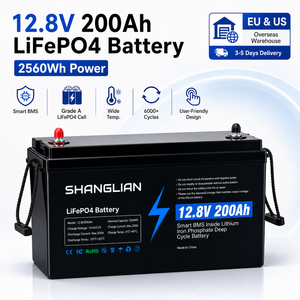 แบตเตอรี่ LiFePO4 12.8V 200Ah 6000+ รอบการใช้งาน ระบบจัดการแบตเตอรี่อัจฉริยะ (BMS) ระดับ IP65 สต็อกในโปแลนด์ รับประกัน 3 ปี แบตเตอรี่ลิเธียมแบบ Deep Cycle สำหรับโซลาร์เซลล์ รถบ้าน และเรือ - Product Image 1