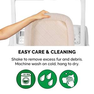 Premium Lambswool Pet <b>Bed</b> - Washable <b>Dog</b> Cat Pad for Car/Crate/Home, Soft Cream Non-Slip Bottom, Indoor Outdoor Use/ - Product Image 3