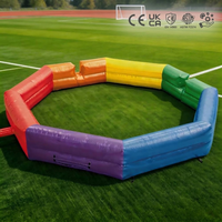 Terrain de jeu gonflable rapide à monter, type Rainbow Gaga Arena, avec base en PVC robuste pour sports de plein air et location de festivals