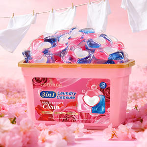 Capsules de <span class=keywords><strong>lessive</strong></span> 3-en-1 en gel naturel, haute performance, pour vêtements, approvisionnement en vrac - Product Image 2