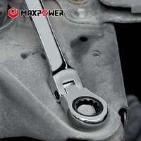 Herramientas para Automóviles MAXPOWER Llave de Carraca para Reparación de Autos Universal de Cabeza Flexible Reversible