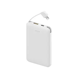 Súper plano portátil de bolsillo Delgado tamaño pequeño portátil 5000 mAh carga rápida PD20W teléfono cargador de batería externo Mini Power Ba