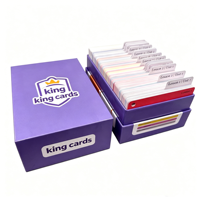 Cartes flash éducatives en papier écologique durable avec logo personnalisé pour enfants et usage familial, jeux de cartes portables