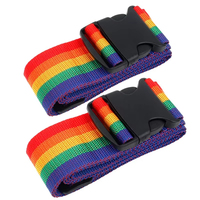 Sangle de bagage réglable écologique personnalisée avec boucle en plastique, ceinture de valise, sangle de fixation pour l'emballage en voyage