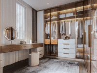 Armoire de chambre Lesso avec portes battantes/coulissantes en bois – Meuble de rangement de style intemporel pour chambre à coucher