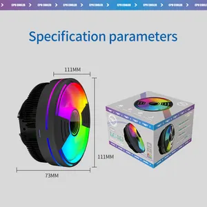 Lovingcool New Arrival UFO Design Computer CPU Radiator Fan Color LED Changing RGB CPU Air Cooler Fan For PC Processor