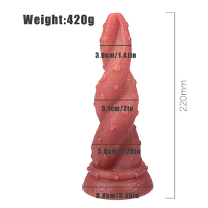 Quaige realistico cane mostro Dildo Silicone liquido con ventosa per la Vagina o anale G/C stimolazione Spot - Product Image 4