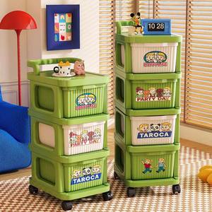 Minimalistisches Schubladenregal aus Kunststoff, freistehend, 5-stufiger Snack-Trolley, Spielzeug-Organizer, Regal für Schlafzimmer, Wohnzimmer, Badezimmer - Product Image 5