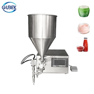 Remplisseuse de pâte semi-<span class=keywords><strong>automatique</strong></span> GUBEK: résistante à la corrosion pour pâte d'olive, baume à lèvres, sauce Hoisin et graisse marine - Product Image 2