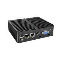 Mini PC de control industrial todo en uno, sin ventilador, a prueba de polvo, puerto de red dual, host de microordenador integrado, pantallas de oficina de baja potencia