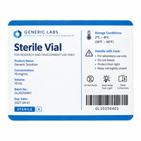 Étiquettes autocollantes en vinyle imperméables personnalisées pour distributeurs, pour flacons de 2 ml et 10 ml, en vrac, pour poudres cosmétiques