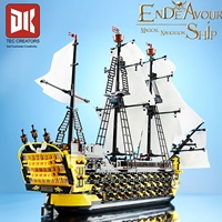 Ensemble de blocs de construction de bateau pirate DK6005 2475+ pièces, modèle de bateau pirate technique MOC, cadeau de collection pour les amateurs adultes