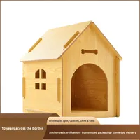 Nouvelle Arrivée en Gros : Maison pour Animaux de Compagnie en Bois de Pin Démontable avec Boutons Pression, pour Chien et Chat, Petite, Intérieur/Extérieur, Aucun Assemblage Requis