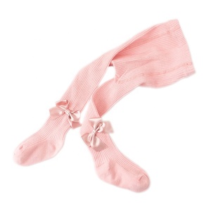 Collants en coton pour enfants, respirants, mignons, nouveaux, avec nœud en maille, blancs, bas pour bébé, fins, collants pour filles en bas âge, leggings d'été - Product Image 2