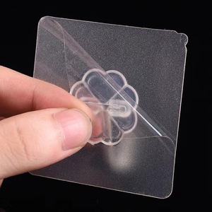 Transparent <b>Hook</b> Strong <b>Adhesive</b> Single <b>Hook</b> 3kg Load Capacity For Kitchen Bathroom Home Use Plastic <b>Hooks</b> - Product Image 2