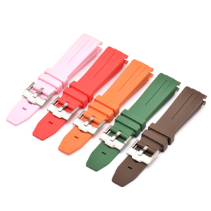 Extremos curvos accesorios de reloj Water Ghost GMT correa de reloj de silicona deportiva correa de reloj de goma resistente al agua apta para <span class=keywords><strong>Rolx</strong></span> 20/21/22mm - Product Image 3