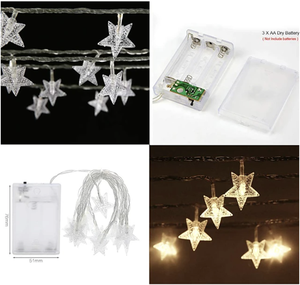 ไฟประดับรูปดาว 10 เมตร 80 หลอด LED <span class=keywords><strong>ส</strong></span>ีขาวเย็น ใช้แบตเตอรี่ 3AA 2 โหมด ไฟกระพริบ ตกแต่งบ้านในร่ม <span class=keywords><strong>ส</strong></span>ำหรับเทศกาลคริ<span class=keywords><strong>ส</strong></span>ต์มา<span class=keywords><strong>ส</strong></span> - Product Image 3