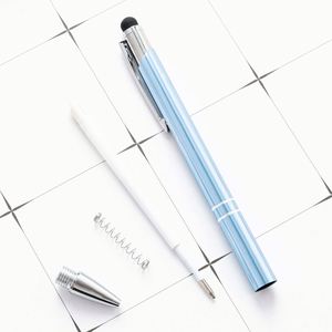 Bolígrafo Promocional de Doble Uso con Pantalla Táctil Personalizada, Cuerpo de Aluminio Metálico, Tinta Negra de 1 mm - Product Image 3