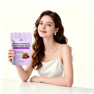 Poudre de mélange végétal naturel de canneberge OEM ODM pour femmes, avec D-Mannose, <span class=keywords><strong>Uva</strong></span> <span class=keywords><strong>Ursi</strong></span>, Myrtille, Racine de Pissenlit – Complément alimentaire botanique - Product Image 1