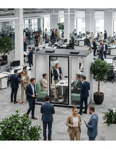 Di chuyển im lặng cách âm ghi âm phòng thu gian hàng cách ly hội nghị lớn cách âm văn phòng Pod - Product Image 1