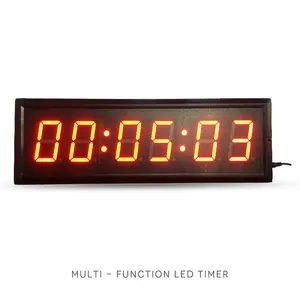 Honghao 3 Inci 6 Digit Timer Gym Led Merah 220V Pengatur Waktu Stopwatch Non-tahan Air Yang Dapat Diprogram