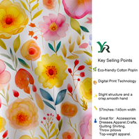 Fleurs aquarelles en coton imprimé sur mesure pour filles et garçons vêtements chemises costumes robes jouets sacs