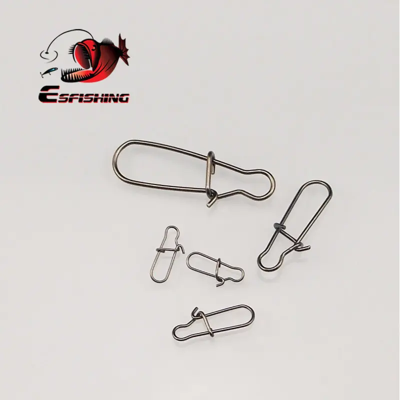 ESFISHING Đánh Cá Bằng Thép Snaps Fastlock Clips An Toàn Kết Nối Câu Cá Xoay Phụ Kiện Giải Quyết Cho Mồi Móc