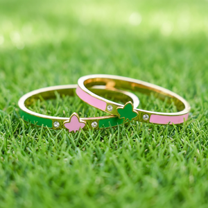 Bracciale braccialetto in acciaio inossidabile edera personalizzato in acciaio inossidabile rosa verde gioiello da <span class=keywords><strong>donna</strong></span> gioiello in smalto acero edera braccialetti braccialetto - Product Image 6