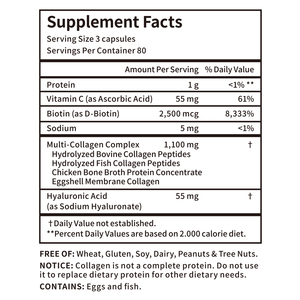 Acentialabs 240 Cápsulas de Péptidos de Colágeno Multi Complejo, Péptidos Hidrolizados, Suplementos con Biotina para Mujeres y Hombres - Product Image 2