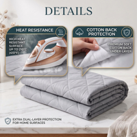 Tissu matelassé en coton résistant à la chaleur 210 ° C pour gants de four, protège-plat, housse de planche à repasser