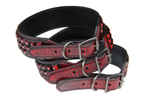 Collar para Mascotas de Cuero Genuino Ajustable, Transpirable, Ecológico, Personalizado con Remaches para Perros Grandes, Golden Retriever, <span class=keywords><strong>Border</strong></span> <span class=keywords><strong>Collie</strong></span> - Product Image 4