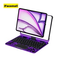Funda de teclado mágico inalámbrico para tableta inteligente Popular IFantemall para iPad Pro 12,9 pulgadas 3/4/5/6th Air 13 pulgadas con Trackpad LED retroiluminado