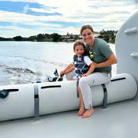 Catamaran Maison Gonflable Personnalisé en PVC, Catamaran Yacht à Ponton Plat pour Loisirs Familiaux et Usage Touristique