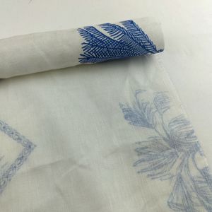 Venta al por mayor verano azul árbol de <span class=keywords><strong>coco</strong></span> diseño 100% <span class=keywords><strong>Lino</strong></span> puro tejido de <span class=keywords><strong>lino</strong></span> transpirable camisa de vestir blusas para niños impresos - Product Image 6