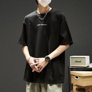 Người đàn ông của mùa xuân mùa hè T-Shirt casual ngắn tay áo tất cả các trận đấu thời trang Niche phổ biến thanh niên thời trang phong cách lười biếng thêu - Product Image 2