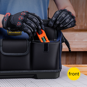 Multifunctional Portable <b>Tool</b> Bag Sturdy Oxford Zipper Organize <b>Storage</b> for Electricians Carpenters Repairs Thickened Canvas Mat - Product Image 3