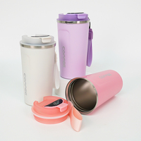 Mug de voyage en acier inoxydable avec logo personnalisé, 12, 16, 20 onces, isotherme, sans BPA, avec couvercle pour les trajets quotidiens