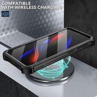 Coque robuste pour S21 5G, design blindé, protection de qualité militaire, PC+TPU, protection d'écran intégrée, béquille, 6.2, noir