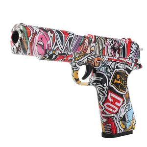Graffiti Glock Pistol Shell soft Gun 1911 Hand loaded EVA boy eat chicken children's toy