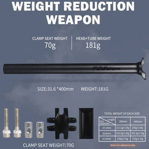 Tubos de Sillín 280/330/380 de Venta Caliente, Equipos Deportivos de China, Tubos de Sillín para Bicicleta de Montaña, Tubo de Sillín de <span class=keywords><strong>Carbono</strong></span> Completo Negro Mate 31.6 <span class=keywords><strong>27.2</strong></span> 30.8 - Product Image 5