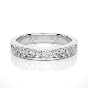 แหวนทอง14K สุดหรูใส่ได้ทั้งชายและหญิงสายรัดครึ่งนิรันดร์เจียระไนในห้องแล็บเพชรที่ปลูกแบบ VVS ชัดเจนสไตล์วินเทจสำหรับงานปาร์ตี้ครบรอบ - Product Image 2