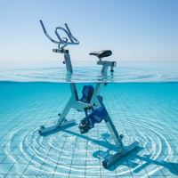 Equipo de Gimnasio Subacuático Evoke, Bicicleta de Fitness de Acero Inoxidable a Prueba de Agua para Entrenamiento de Resistencia en Piscinas