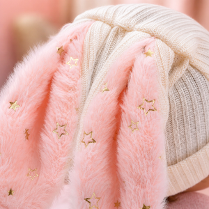 Bambola Reborn in Vinile da 20 Pollici con Orecchie da Coniglio, Set Maglione <span class=keywords><strong>Rosa</strong></span> Lavorato a Maglia, Bambola Neonato Peluche per Giochi di Ruolo - Product Image 4