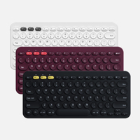 Clavier fin, double connexion BT+2.4G sans fil, ergonomique, silencieux, pour tablette Android, Windows, iOS, téléphone portable, iPhone, iPad