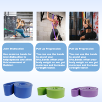 Bandas de resistencia con logotipo personalizado, juego de bandas elásticas personalizadas para ejercicio, bandas largas de entrenamiento para gimnasio
