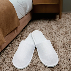 Wholesale Disposable Terry Towelling <strong>Slippers</strong> With Closed Toes Hotel Amenities Supplies - Product Image 4