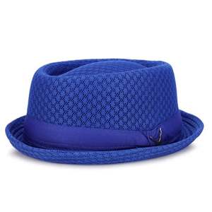 Chapeau d'été britannique en maille respirante pour homme, visière plate en paille pliable, style Pork Pie, idéal pour les voyages - Vente en gros - Product Image 3
